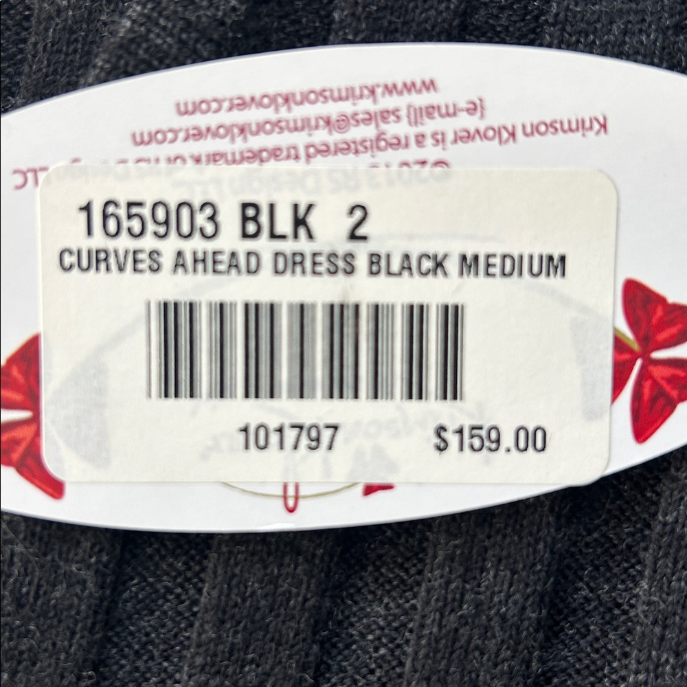 Krimson Klover Charcoal “Curves Ahead” Knit Dress NWT - Picture 7 of 7